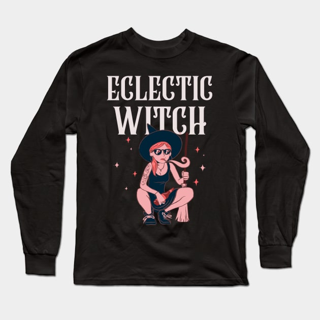 Eclectic Witch Pagan Witchcraft Wicca Paganism Wiccan Occult Long Sleeve T-Shirt by BitterBaubles